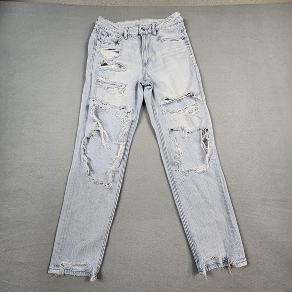 American Eagle By Payless Denim - American Eagle Jeans Womens 6 Distressed Ripped High Rise Strigid Denim Pants‎